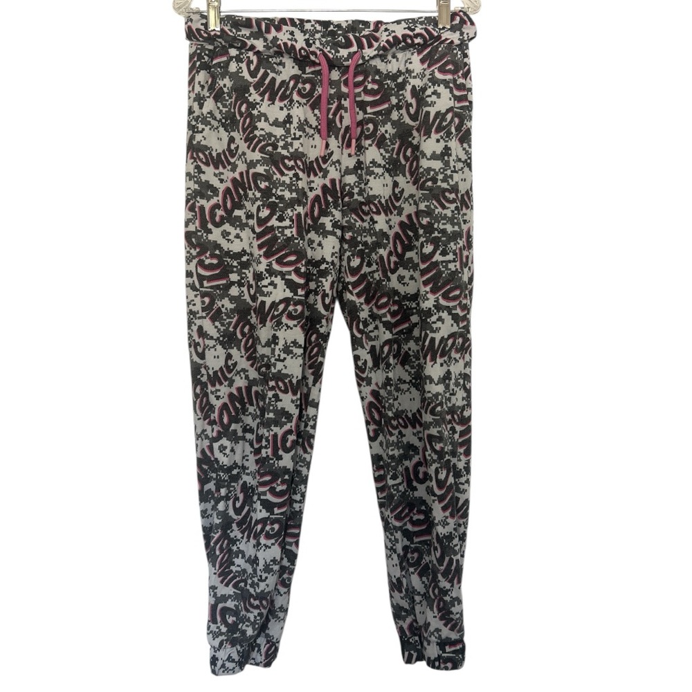 ASOS Graphic Print “Iconic” Joggers - Black, White, Pink
